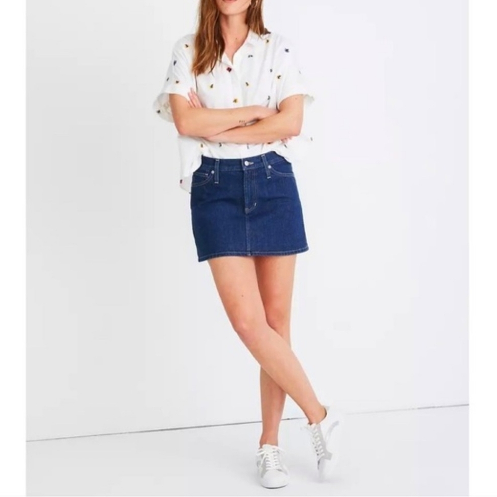 Madewell Rigid Denim Mini Skirt